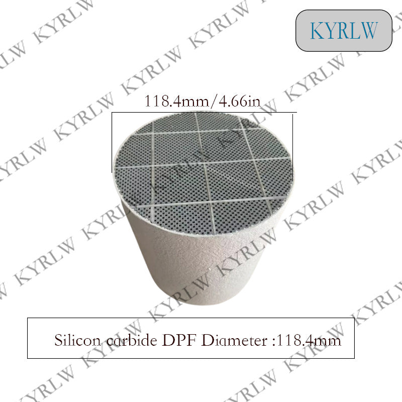 Durchmesser 118,4 mm Dieselmotor Sic DPF Siliziumkarbid Dieselpartikelfilter Siliziumkarbid-Katalysator FÜR Dieselmotorabgase