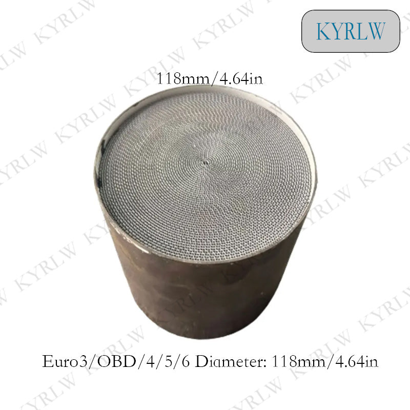 Three Way Catalyst Euro 3/OBD/4/5/6 200-600cpsi 118*75/100mm Honeycomb Metal Catalytic Converter