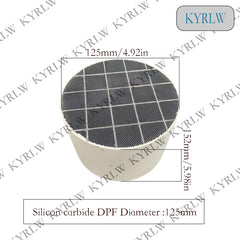 Diameter 125*152mm Diesel Engine Sic DPF Silicon Carbide Diesel particulate filter Silicon Carbide Catalytic Converter FOR Diesel Engine Exhaust Gas