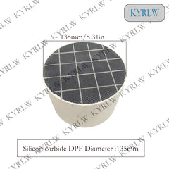 Durchmesser 135 mm Dieselmotor Sic DPF Siliziumkarbid Dieselpartikelfilter Siliziumkarbid-Katalysator FÜR Dieselmotorabgase