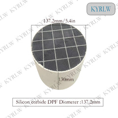 Durchmesser 137,2*130mm Dieselmotor Sic DPF Siliziumkarbid Dieselpartikelfilter Siliziumkarbid-Katalysator FÜR Dieselmotorabgase