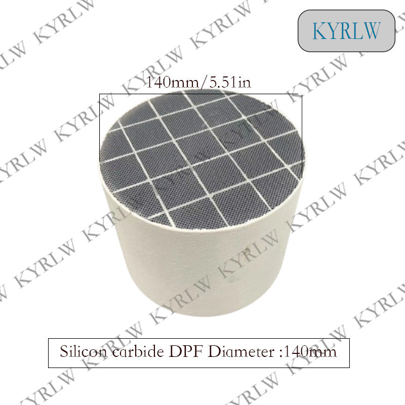 Durchmesser 140 mm Dieselmotor Sic DPF Siliziumkarbid Dieselpartikelfilter Siliziumkarbid-Katalysator FÜR Dieselmotorabgase