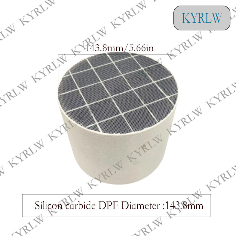 Durchmesser 143,8 mm Dieselmotor Sic DPF Siliziumkarbid Dieselpartikelfilter Siliziumkarbid-Katalysator FÜR Dieselmotorabgase