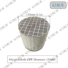 Durchmesser 155 mm Dieselmotor Sic DPF Siliziumkarbid Dieselpartikelfilter Siliziumkarbid-Katalysator FÜR Dieselmotorabgase