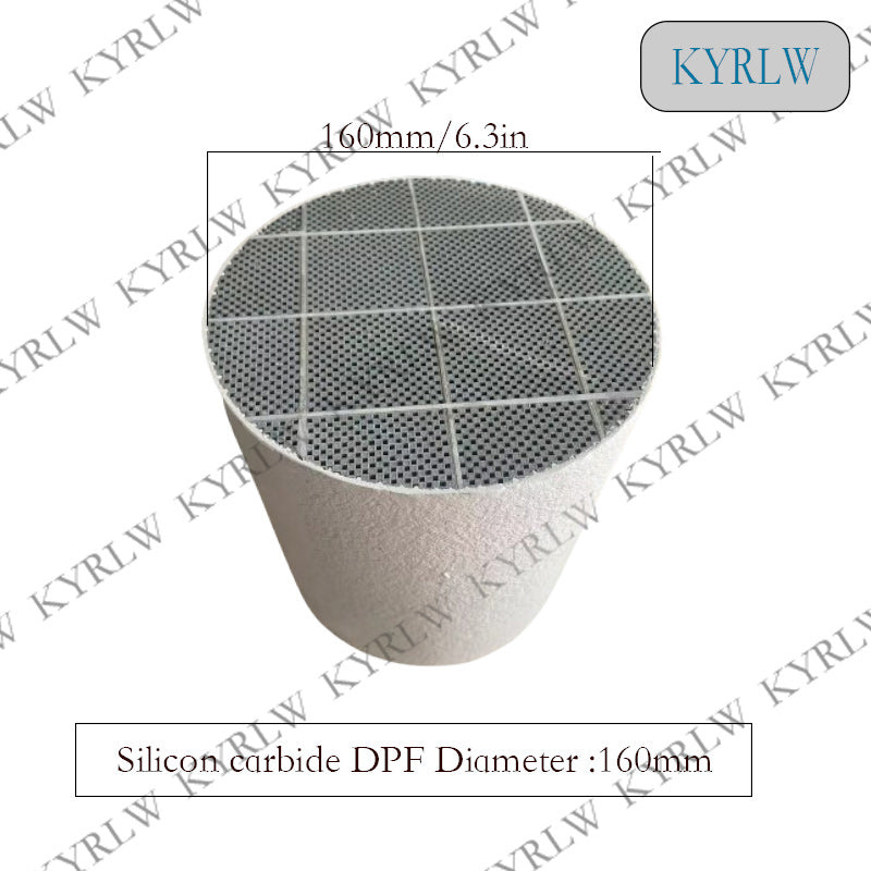 Durchmesser 160 mm Dieselmotor Sic DPF Siliziumkarbid Dieselpartikelfilter Siliziumkarbid-Katalysator FÜR Dieselmotorabgase