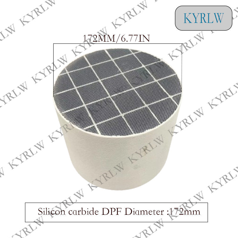 Durchmesser 172 mm Dieselmotor Sic DPF Siliziumkarbid Dieselpartikelfilter Siliziumkarbid-Katalysator FÜR Dieselmotorabgase