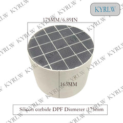 Diameter 175*165mm Diesel Engine Sic DPF Silicon Carbide Diesel particulate filter Silicon Carbide Catalytic Converter FOR Diesel Engine Exhaust Gas