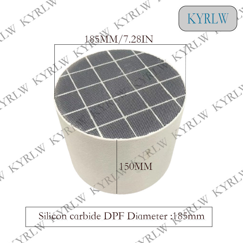 Diameter 185*150mm Diesel Engine Sic DPF Silicon Carbide Diesel particulate filter Silicon Carbide Catalytic Converter FOR Diesel Engine Exhaust Gas