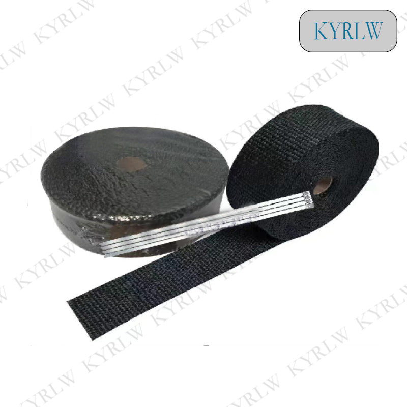 Basalt glass fiber with titanium gold/black fiber banana tropical exhaust pipe insulation cloth