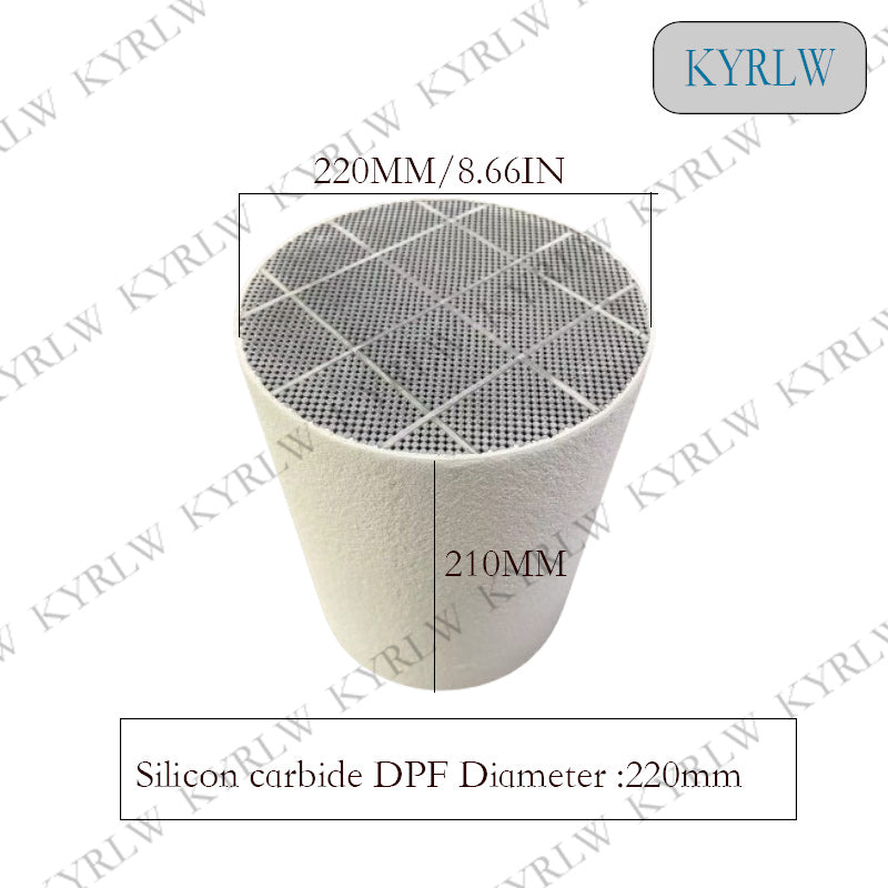 Diameter 220*210mm Diesel Engine Sic DPF Silicon Carbide Diesel particulate filter Silicon Carbide Catalytic Converter FOR Diesel Engine Exhaust Gas