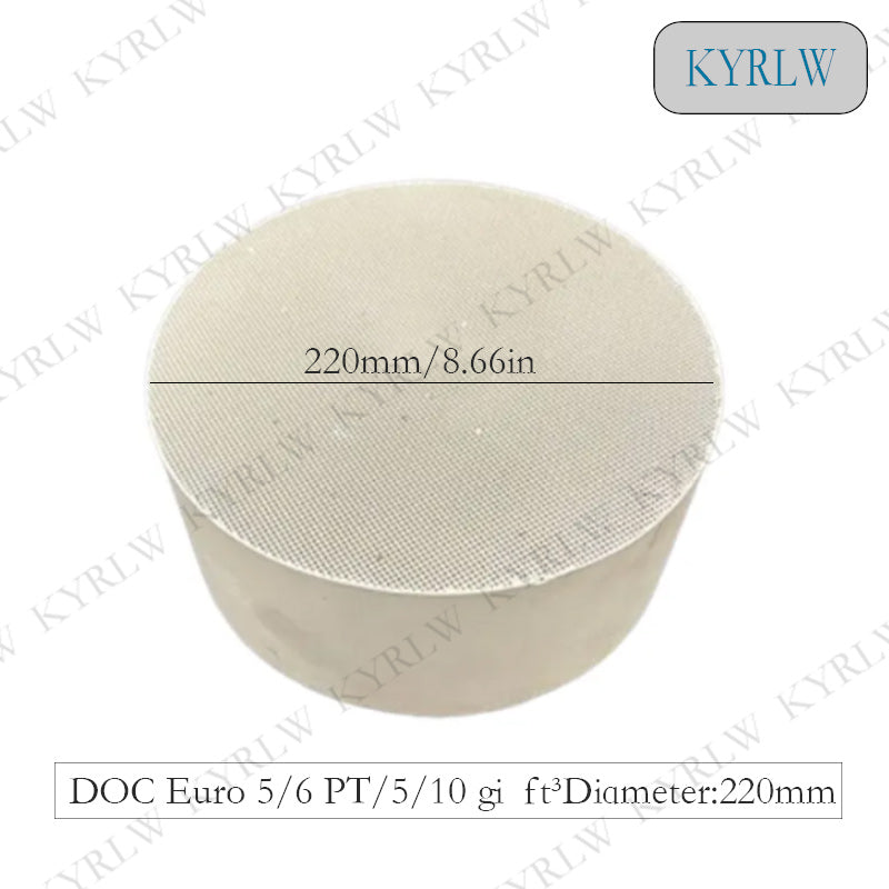 Ceramic 220*76.2/101.6mm Euro5/6 standard Cordierite Diesel Oxidation Catalyst for Diesel vehicle