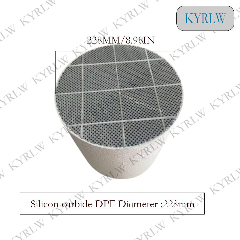 Durchmesser 228 mm Dieselmotor Sic DPF Siliziumkarbid Dieselpartikelfilter Siliziumkarbid-Katalysator FÜR Dieselmotorabgase