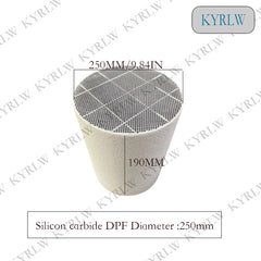 Diameter 250*190mm Diesel Engine Sic DPF Silicon Carbide Diesel particulate filter Silicon Carbide Catalytic Converter FOR Diesel Engine Exhaust Gas