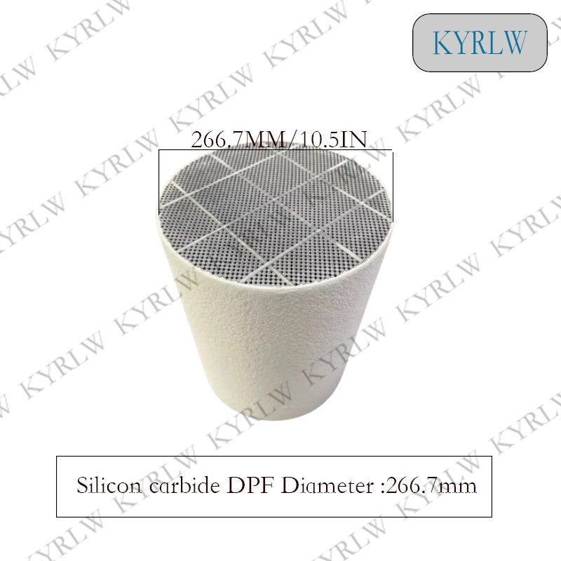 Durchmesser 266,7 mm Dieselmotor Sic DPF Siliziumkarbid Dieselpartikelfilter Siliziumkarbid-Katalysator FÜR Dieselmotorabgase