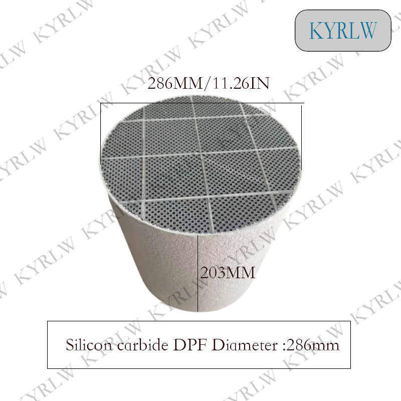 Durchmesser 286*203mm Dieselmotor Sic DPF Siliziumkarbid Dieselpartikelfilter Siliziumkarbid-Katalysator FÜR Dieselmotorabgase