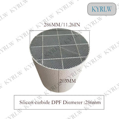 Durchmesser 286*203mm Dieselmotor Sic DPF Siliziumkarbid Dieselpartikelfilter Siliziumkarbid-Katalysator FÜR Dieselmotorabgase