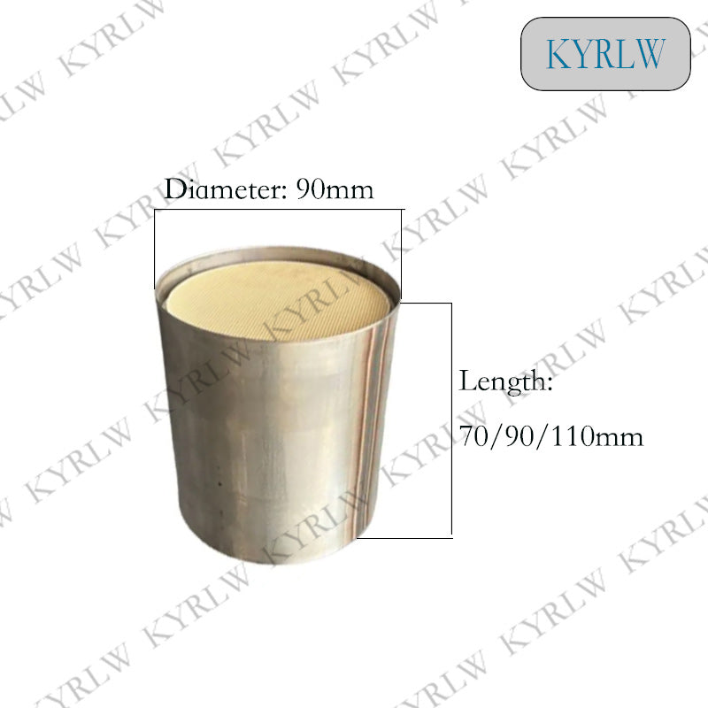 Diameter 80/90mm Universal Honeycomb Ceramic Catalytic Converter Three-Way Catalytic Converter For Cars Exhaust Catalyst Converter