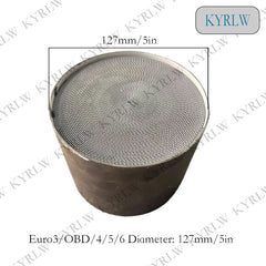 Three Way Catalyst Euro 3/OBD/4/5/6 200-600cpsi 127*85/100mm Honeycomb Metal Catalytic Converter