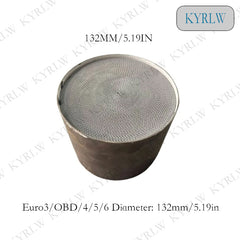 132*75/100mm Euro 3/OBD/4/5/6 200-600cpsi Universal Three Way Catalyst Honeycomb Metal Catalytic Converter