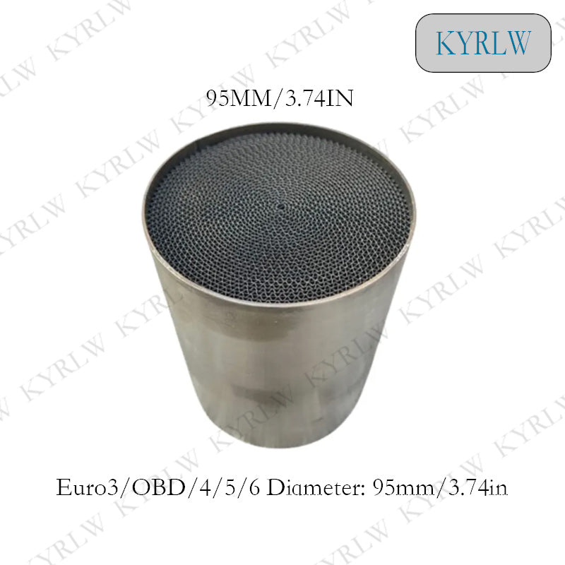 Universal Three Way Catalyst 95*80mm Euro 3/OBD/4/5/6 300-600cpsi Honeycomb Metal Catalytic Converter